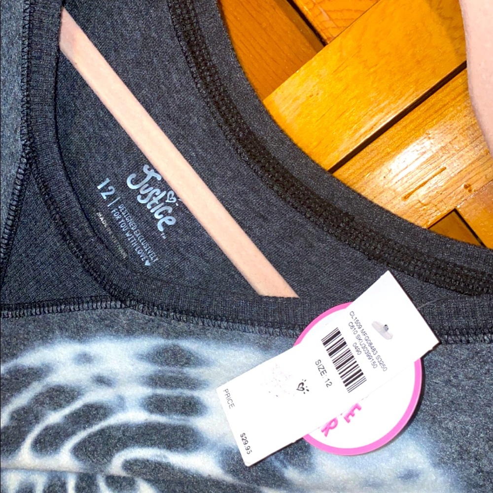 Justice Tie dye crew neck sweatshirt